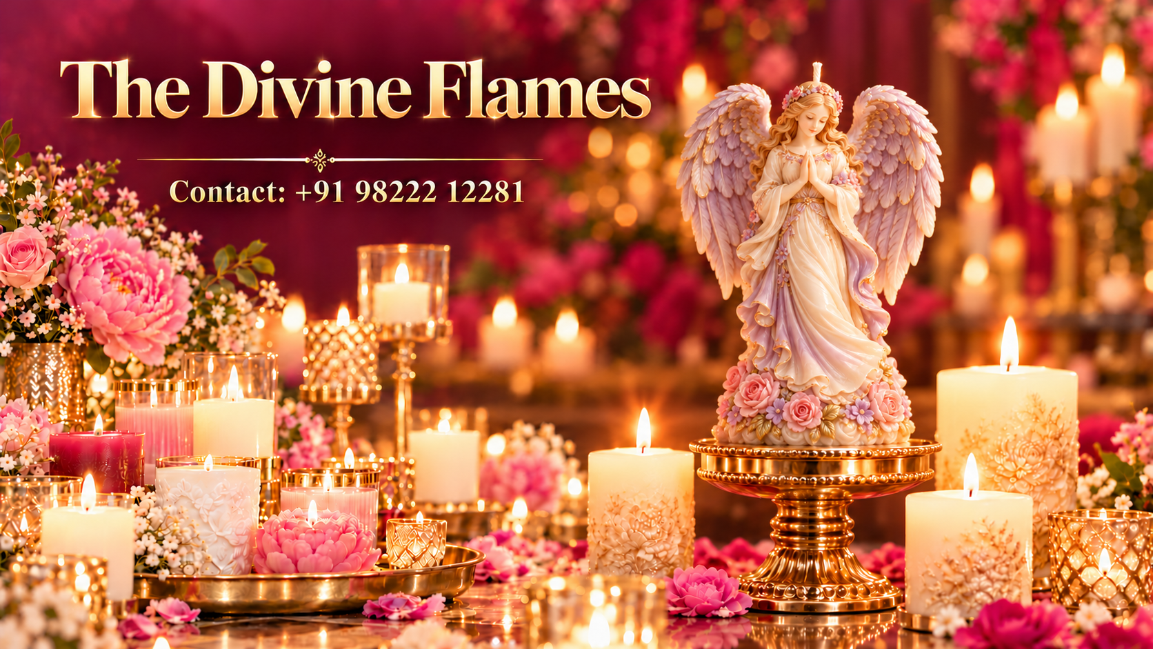 The Divine Flames angel candle display