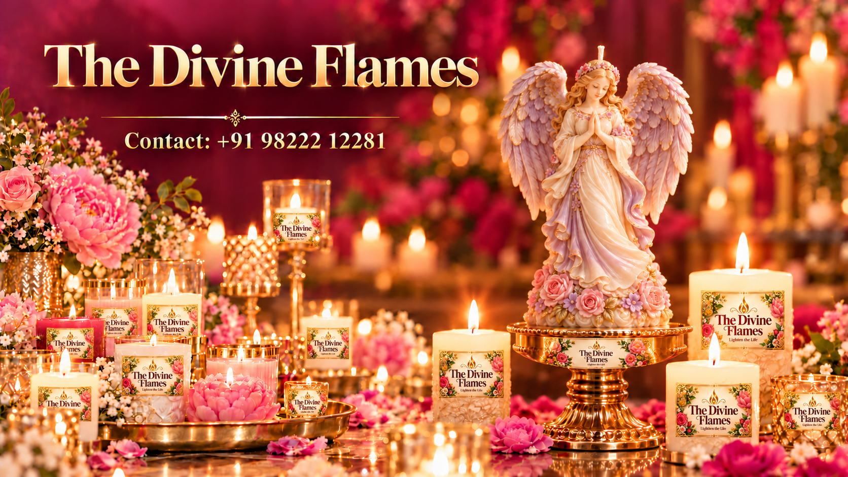 The Divine Flames angel candle display